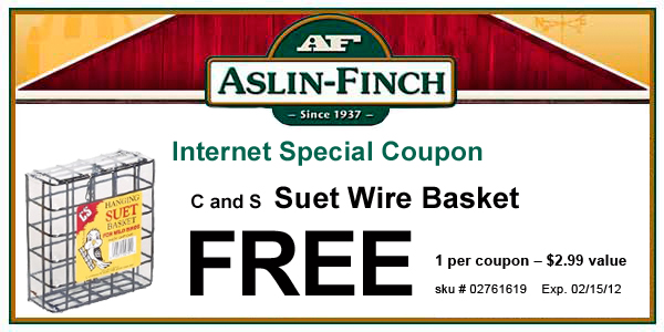FREE C&S Suet Wire Basket